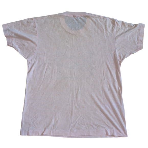 Vintage Single Stitch T Shirt Asheville Greek Festival Light Pink Worn Size L - Picture 8 of 10